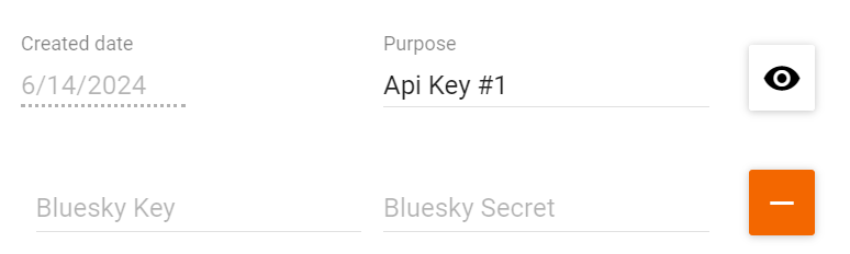 Screenshot of API Keys UI