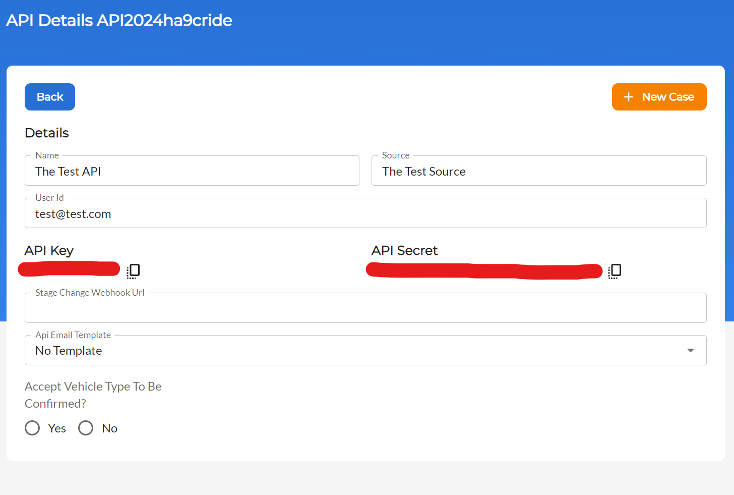Screenshot of Webhook creation UI